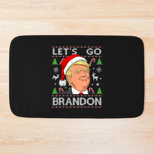 Discover Let's Go Brandon Trump Ugly Christmas Bath Mats