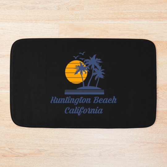 Discover Huntington Beach California Bath Mats CA Tourist Gifts Bath Mats