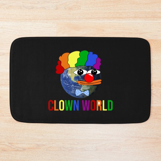 Discover clown world Bath Mats