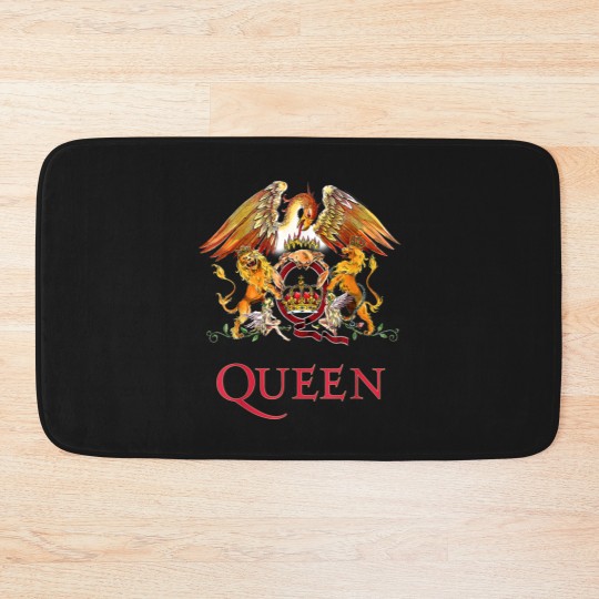 Discover Queen White Crest Freddie Mercury Brian May Bath Mats Bath Mats