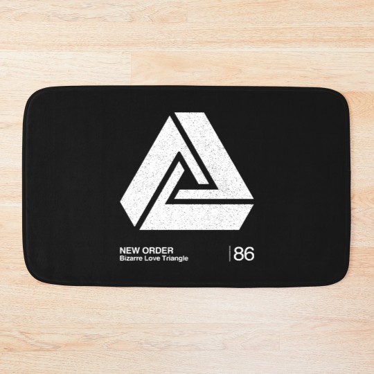 Discover Bizarre Love Triangle / Minimalist Graphic Artwork Design - New Order - Bath Mats