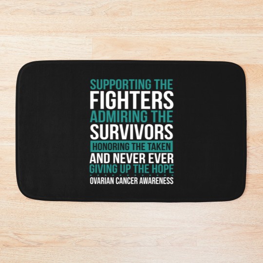 Discover Ovarian Cancer Ovarian Cancer Survivor Ribbon Bath Mats