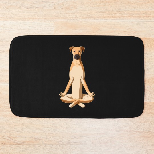 Discover Black Mouth Cur Dog meditate Bath Mats