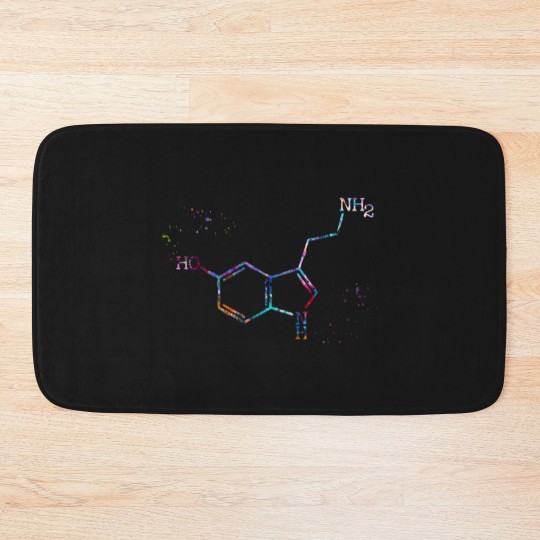 Discover Serotonin Molecule Formula Bath Mats
