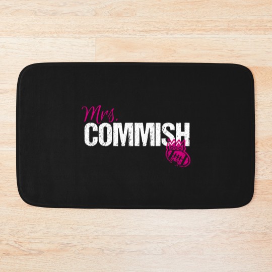 Discover Mrs. Commish Fantasy Football Commissioner Wife Bath Mats