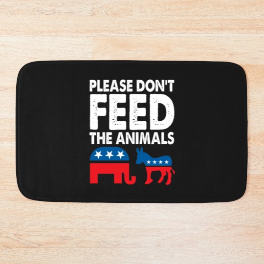 Discover Please Dont Feed The Animals USA Flag Libertarian Bath Mats