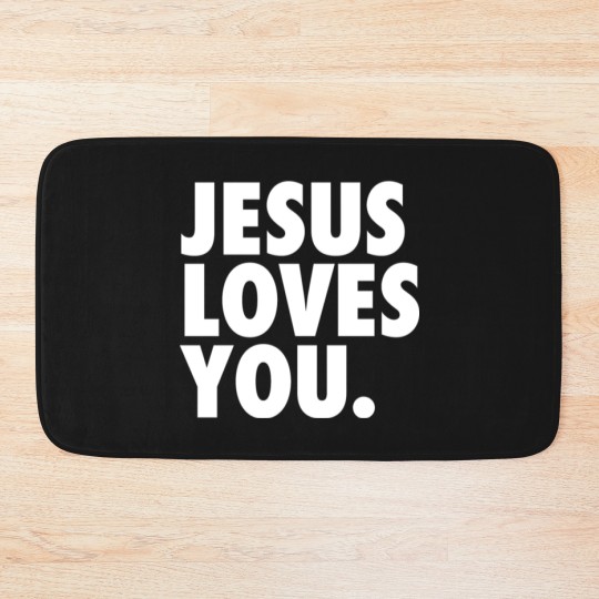 Discover JESUS LOVES YOU Bath Mats