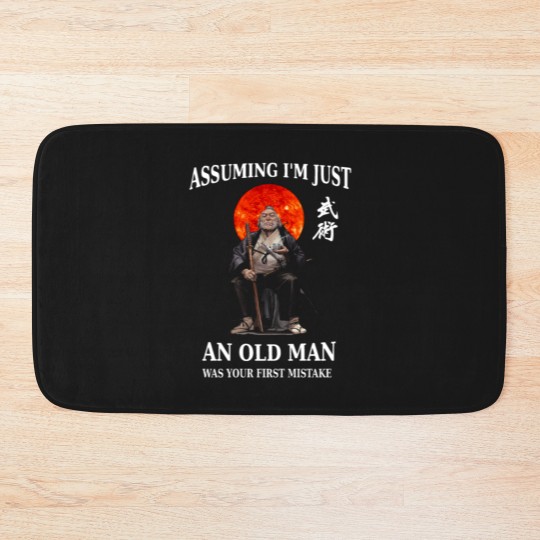Discover Beware of an old man in a profession where men Bath Mats