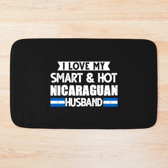 Discover Womens I Love My Nicaraguan Husband Nicaraguan Bath Mats