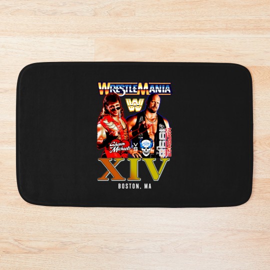 Discover New Wrestling Entertainment WrestleMania XIV 1998 Stone Cold Shawn Michaels Vintage Bath Mats