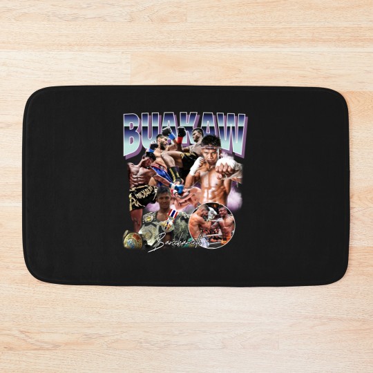 Discover Buakaw Muay Thai Boxer 90's Retro Champions Graphic Vintage Gift Sport Bath Mats