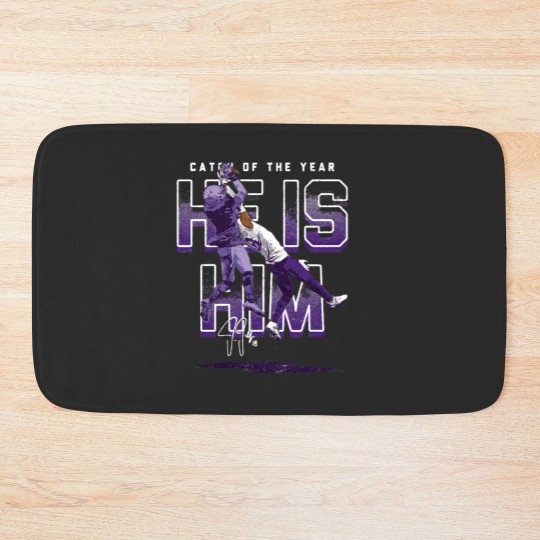 Discover Justin Jefferson he is him Bath Mats