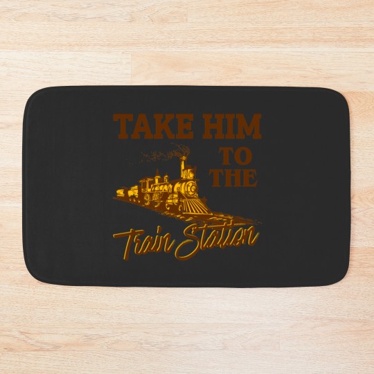 Discover Take Him To The Train Station, yellowst Lover Bath Mats