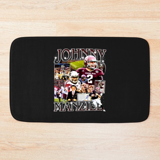 Discover Johnny Manziel Vintage Style Bootleg Bath Mats, Johnny Manziel Bath Mats