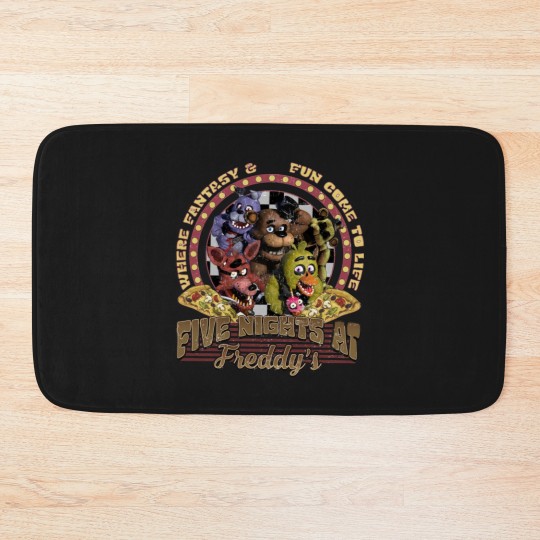 Discover Five Nights at Freddy Bath Mats, Freddy Fazbear Bonnie Chica Foxy Bath Mats, Fnaf Bath Mats