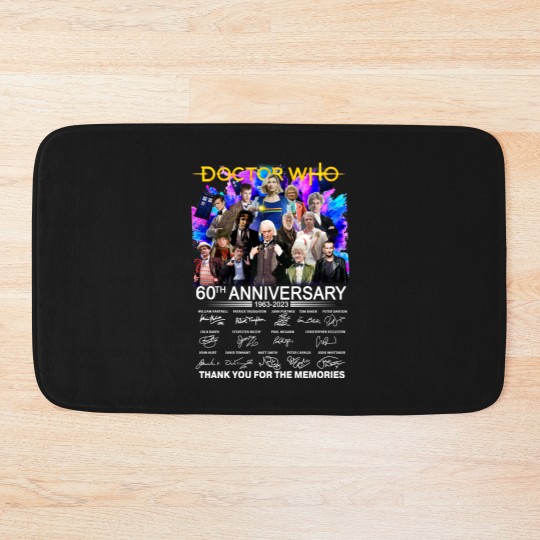 Discover Doctor Who 60th Anniversary 1963-2023 Signature Thank You Bath Mats