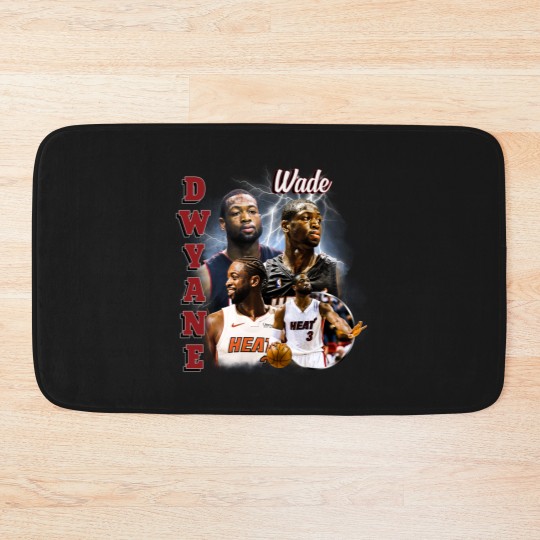 Discover Dwyane Wade Vintage Bath Mats, Vintage 90s Graphic Style Dwyane Wade Bath Mats