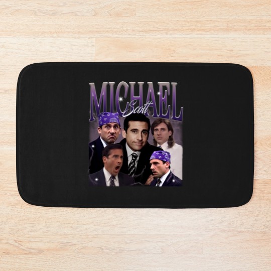 Discover Retro Michael Scott Bath Mats, Limited Michael Scott Vintage Bath Mats, Michael Scott Gift