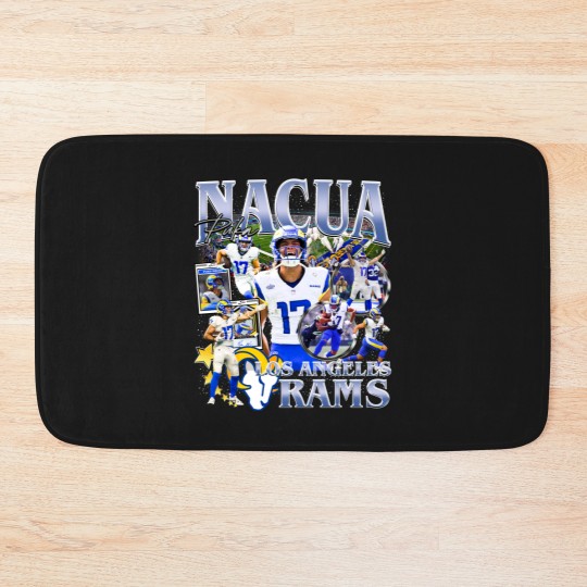 Discover Vintage 90s Graphic Style Puka Nacua Bath Mats Football Bath Mats