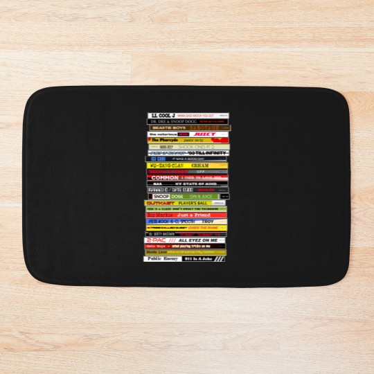 Discover 90s Hip Hop CD Stack - Hip Hop - Bath Mats