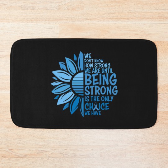Discover Colon Cancer Awareness Bath Mats, Cancer Ribbon Graphic Tees