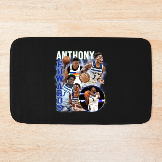 Discover Anthony Edwards Graphic Bath Mats, Basketball Bath Mats