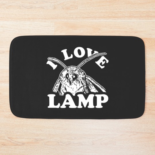 Discover I Love Lamp Moth Bath Mats