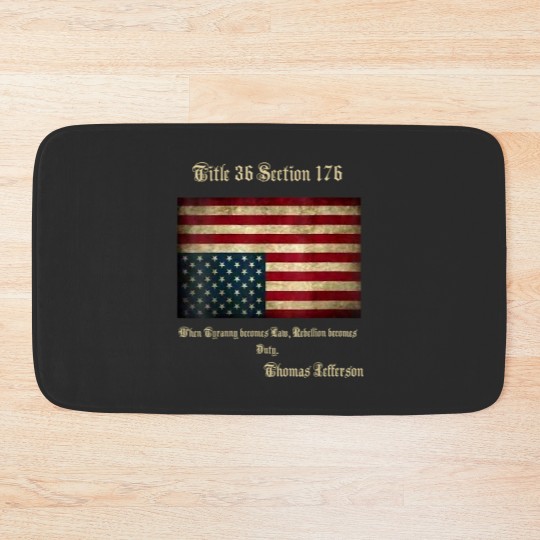 Discover American Flag Distress Upside Down Thomas Jefferson Patriot Bath Mats