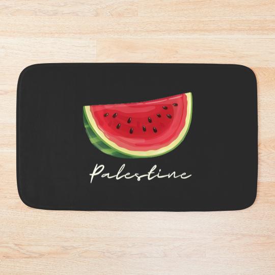Discover Palestine Watermelon Bath Mats, Palestine Flag Bath Mats