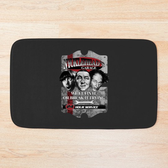 Discover Three Stooges Nyuckleheads Mechanic Garage Bath Mats