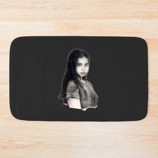 Discover Hope Sandoval pencil drawing Bath Mats