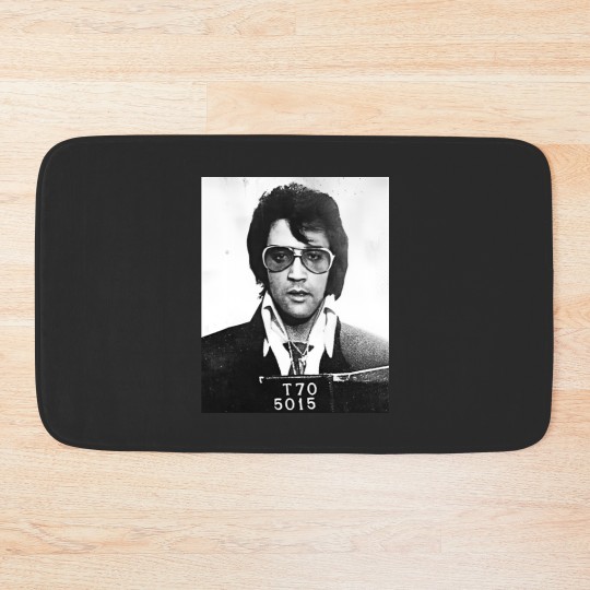 Discover VINTAGE MUGSHOT ELVIS - Elvis Presley - Bath Mats