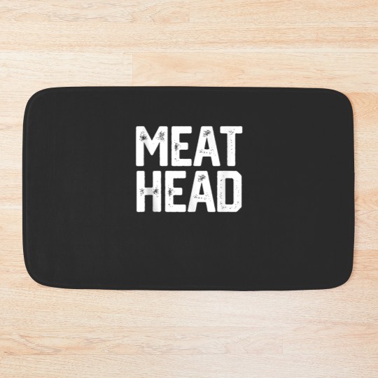 Discover MEAT HEAD Funny Workout Gym Meathead Husband Gag Men Gift Bath Mats