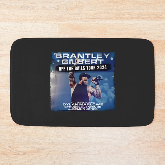 Discover Brantley Gilbert Off The Rails Tour 2024 Bath Mats -