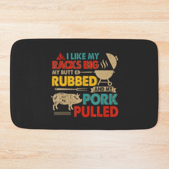 Discover BBQ Lover Bath Mat - I Like My Racks Big