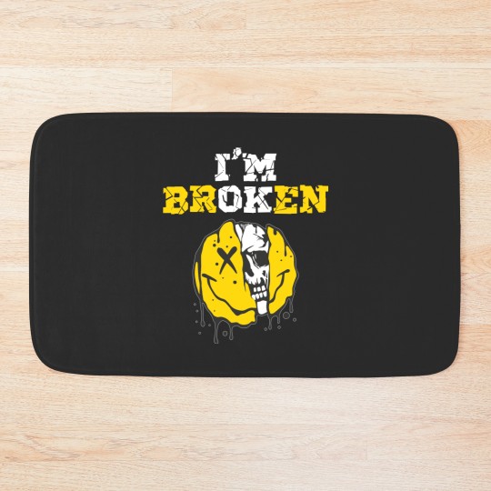 Discover I'M Broken Workout Running Invisible Illness I'm OK Broken Bath Mats