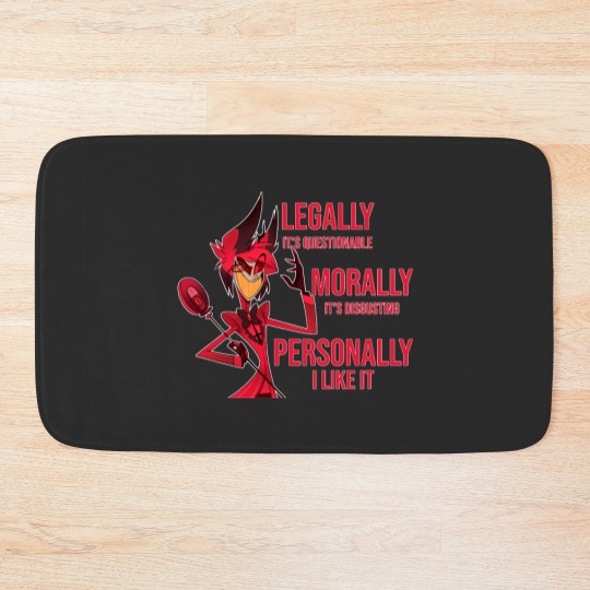 Discover Alastor Hazbin Hotel Meme Bath Mats
