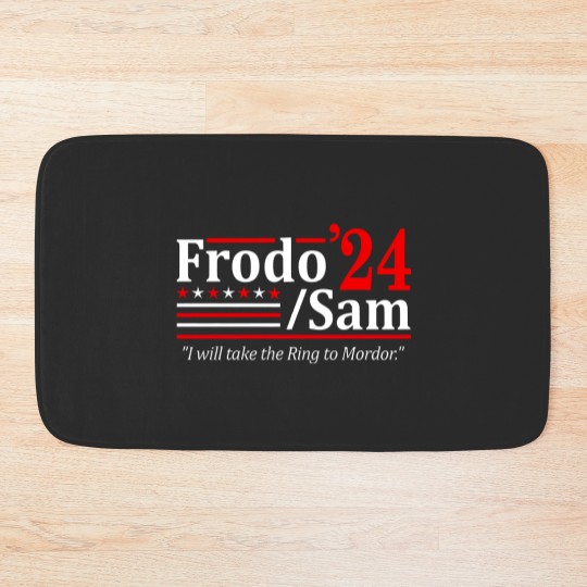 Discover FRODO and SAM 2024 Election - funny elect scifi hobbits drawrfs Unisex Bath Mats