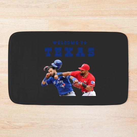 Discover Welcome To Texas Rougned Odor Jose Batista Punch Bath Mats