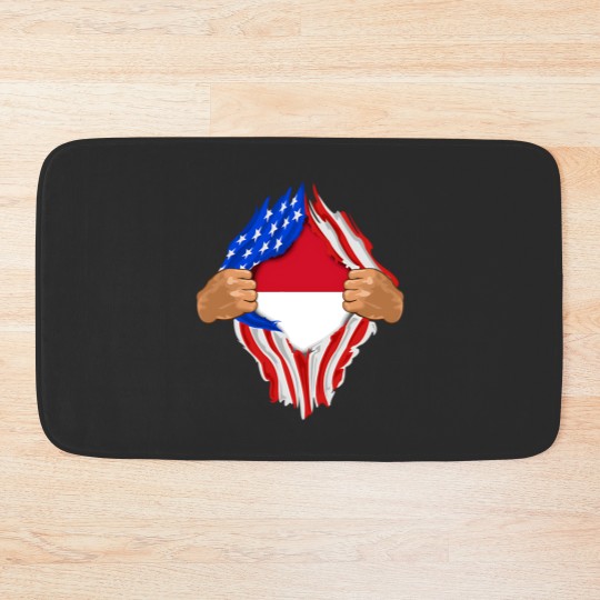 Discover Indonesian Blood Inside Me Indonesia Flag Gift Bath Mats