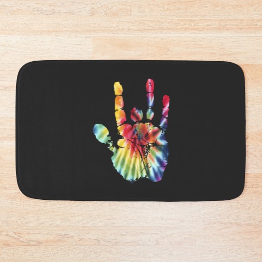 Discover Tie Dye Jerry Garcia Hand Bill Kreutzmann Bath Mats