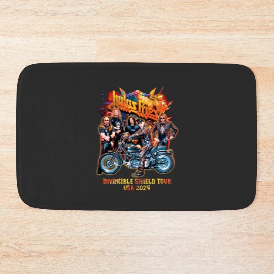 Discover Judas Priest Invincible Shield Tour USA 2024 Bath Mats