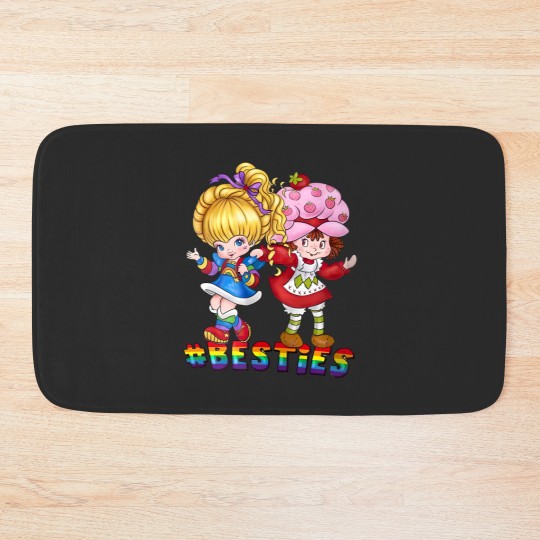 Discover Besties Rainbow Brite Proud LGBT 90s Nostalgia Bath Mats