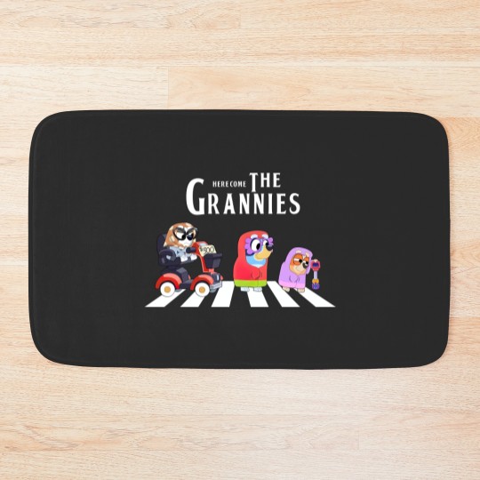 Discover Blue And Bingo Here Come The Grannies Bath Mats, Grannies Bath Mats, Blue Heeler Family
