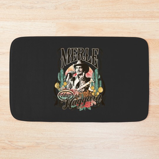 Discover Merle Haggard Vintage  Bath Mats