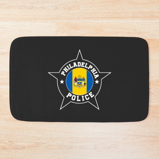 Discover Philadelphia Police T  - Philadelphia flag Bath Mats