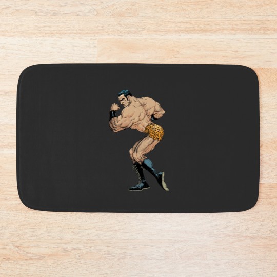 Discover flex mentallo, comics, patrol, strongman, hero of the beach, charles atlas, muscle power,pin up Bath Mats
