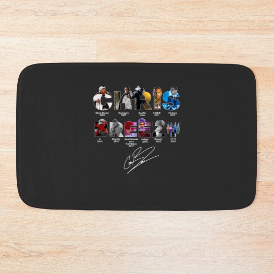 Discover Chris Brown 11:11 Tour 2024 Bath Mats, Chris Brown Fan Bath Mats