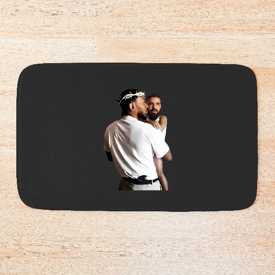 Discover Kendrick Lamar Holding Baby Drake Bath Mats, Kendrick Lamar vs Drake Rap