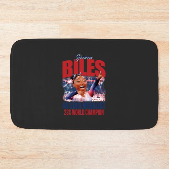 Discover Simone Biles Summer Olympic Games Bootleg Bath Mats, 2024 Olympics